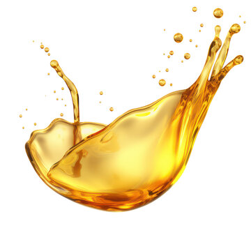 Pouring oil lubricant motor oil isolated on white and transparent background, png