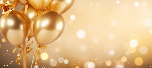golden balloons background