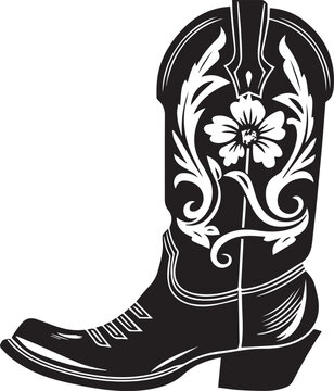 Cowboy Boot Western Rancher Leather Shoes