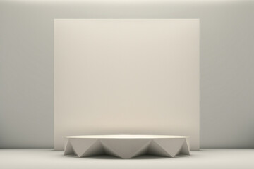 Fototapeta premium brutalist concrete podium background for product display