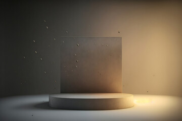 brutalist concrete podium background for product display