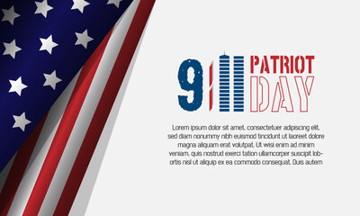 Patriot Day Template with copy space area