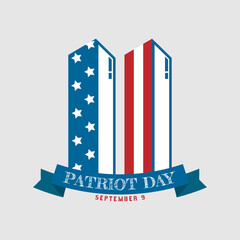 Patriot Day Logo with tower and ribbon