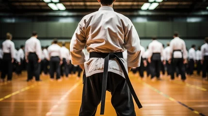 Foto op Plexiglas martial arts instructor demonstrating a move in a dojo generative ai © ThisDesign