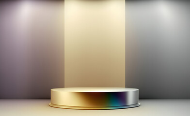 metallic minimalist podium background for product display