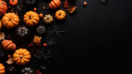 thanksgiving banner halloween decoration background generative ai