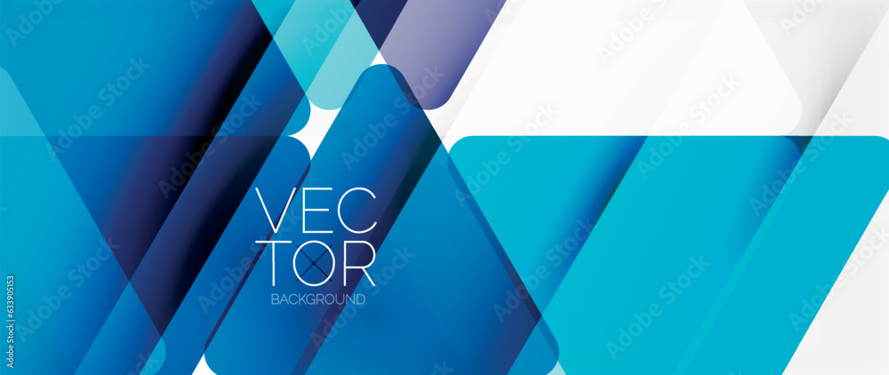 Aufkleber Abstract background. Color transparent triangles in mosaic style with shadow lines. Design for website headers, social media posts, digital art displays, presentations, branding elements, wallpapers