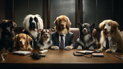 Dogs in a Business Meeting