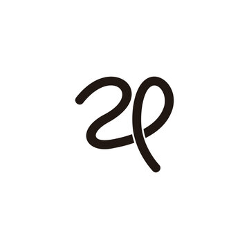 letter l2 curves abstract logo vector