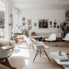 Fototapeta na wymiar A Scandinavian interior 