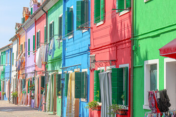 colorful houses in island city