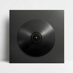 vinyl record with cd cover generative Ai 