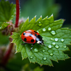 Obraz premium ladybird on a leaf