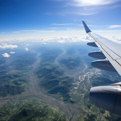 plane flight clear weather
