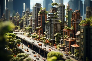 俯瞰した都市風景,Generative AI AI画像