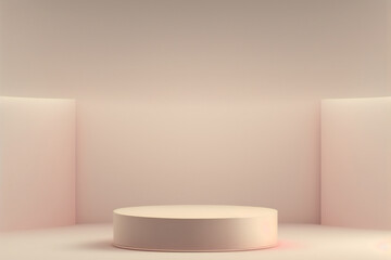 pink minimalist podium background for product display