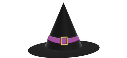 halloween witch hat and wand