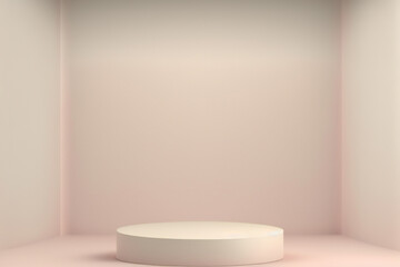 Fototapeta na wymiar pink minimalist podium background for product display