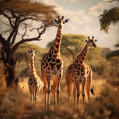 giraffe in the savannah