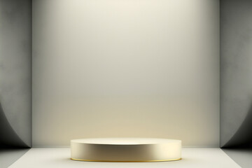 golden minimalist podium background for product display