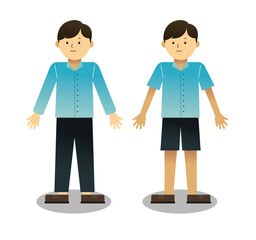 남자 사람 서있는 벡터 일러스트