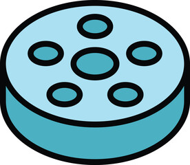 Part aluminium wheel icon outline vector. Car tire. Side metal color flat