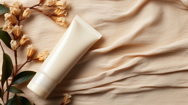 skin care facewash bottle on neural background