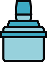 Osmosis tank icon outline vector. Water filter. System purification color flat