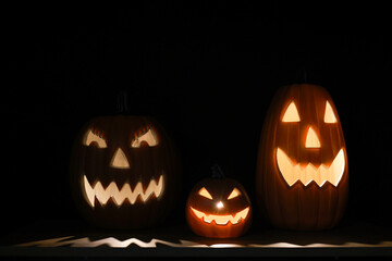 halloween pumpkin on a dark background