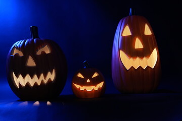halloween pumpkin on a dark background