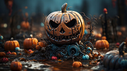 halloween, pumpkin decoration