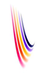 A vibrant and playful design featuring rainbow-color lines arranged in a dynamic composition, perfect for adding a pop of color to any project