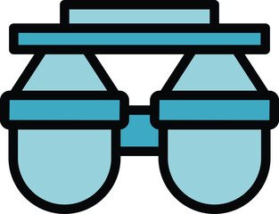 Osmosis system icon outline vector. Water filter. Plant equipment color flat