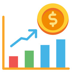 graph with dollar sign