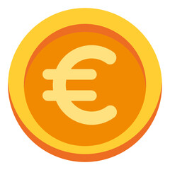  Coin, Currency, Euro, Money, Finance, Cash, Payment Icon, Flat style icon vector illustration, Suitable for website, mobile app, print, presentation, infographic and any other project.
