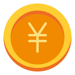  Coin, Currency, Yuan, Money, Finance, Cash, Payment Icon, Flat style icon vector illustration, Suitable for website, mobile app, print, presentation, infographic and any other project.