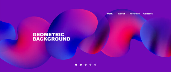 Fluid shapes vector abstract background