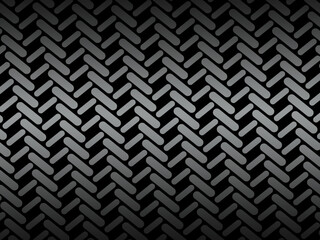 Latar belakang baja tekstur logam hitam. Lembaran logam berlubang.