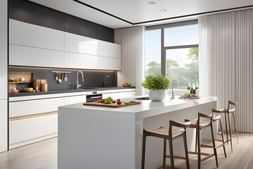 modern kitchen interior.
Generative AI