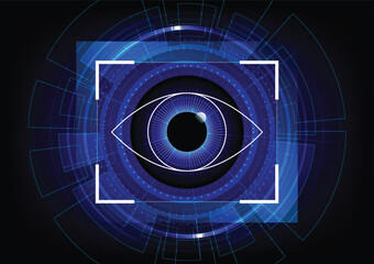 vector illustration of technology eye detection abstract background.technology background. - 633921321