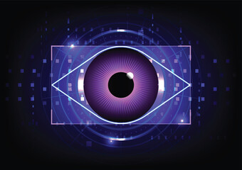 vector illustration of technology eye detection abstract background.technology background. - 633921324