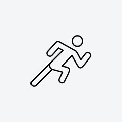 Running line icon vector illustration