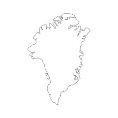 greenland map icon vector