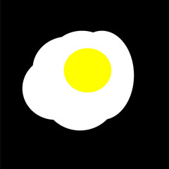 Fried eggs illustration. Vector, 3000 x 3000 point artboard. Eps file.