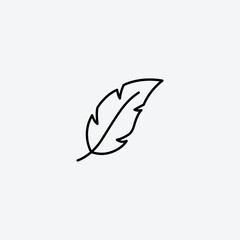 Feather line icon vector illustration