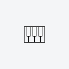 Piano line icon vector illustration