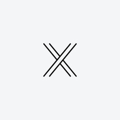 Cancel line icon vector illustration