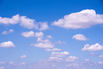Fototapeta premium Sky background, blue sky with cloud, Blue sky and cloud on summer daytime