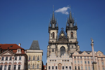 Fototapeta na wymiar Church of Our Lady before Týn, Prague, Czechia