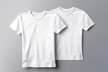 Blank white t shirt template for mockup in white background
